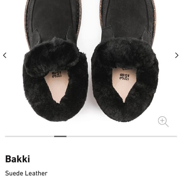 NWT Birkenstock Bakki Suede Leather Bootie Cork Sole Slip On Shoe Narrow Furry - Picture 12 of 14